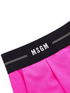 Logo Band Bermuda Shorts Pink - MSGM - BALAAN.