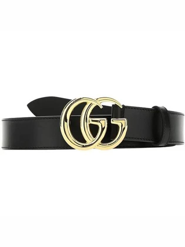 Men's GG Marmont Buckle Belt Black - GUCCI - BALAAN 2