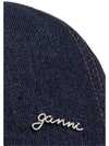 Logo Denim Hat Ball Cap for Women - GANNI - BALAAN 3