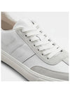 Round Toe Leather Low Top Sneakers White - TOD'S - BALAAN.