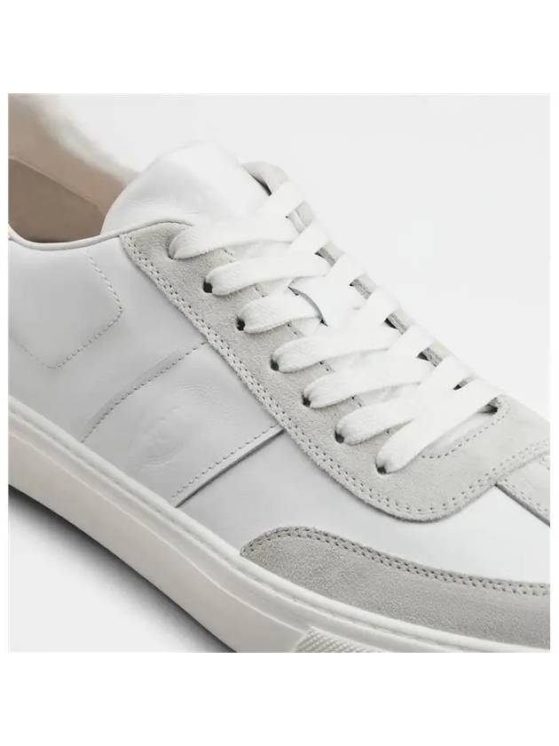 Round Toe Leather Low Top Sneakers White - TOD'S - BALAAN 6