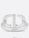 Petite CD Metal White Crystal Ring Silver - DIOR - BALAAN 5