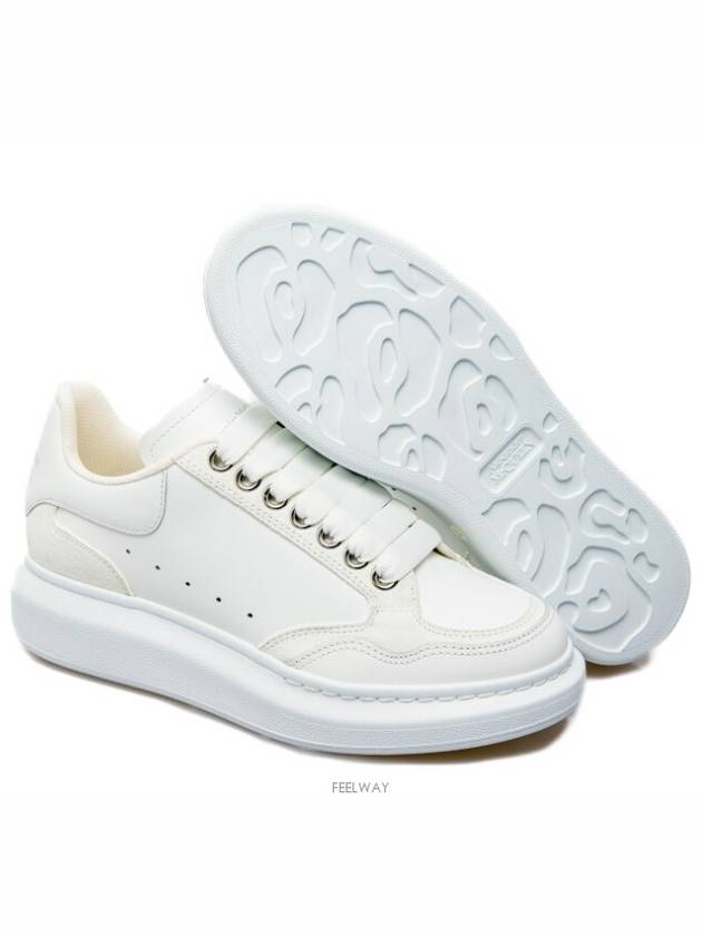 Larry Two Tone Suede Leather Low Top Sneakers White - ALEXANDER MCQUEEN - BALAAN 6