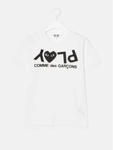 Unisex Upside Down Logo T shirt White Domestic Product GM0024050992401 - COMME DES GARCONS PLAY - BALAAN 1