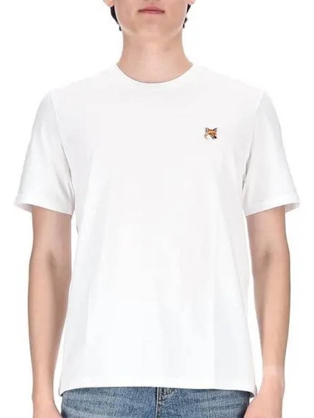 Fox Head Patch Classic Short Sleeve T-Shirt White - MAISON KITSUNE - BALAAN 2