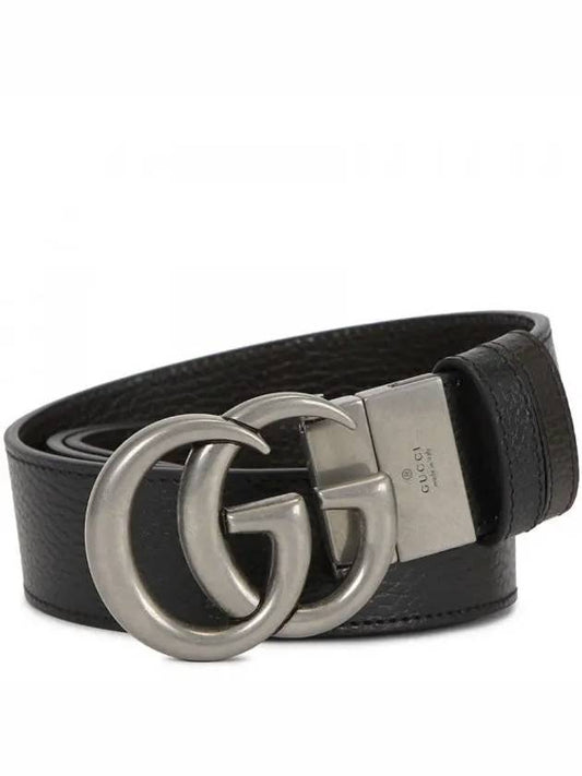 GG Marmont Reversible Leather Belt Black Brown - GUCCI - BALAAN 2