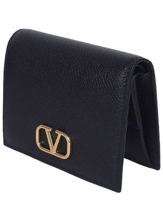 Women s V Logo Half Wallet Black 5W2P0R39 SNP 0NO - VALENTINO - BALAAN 2