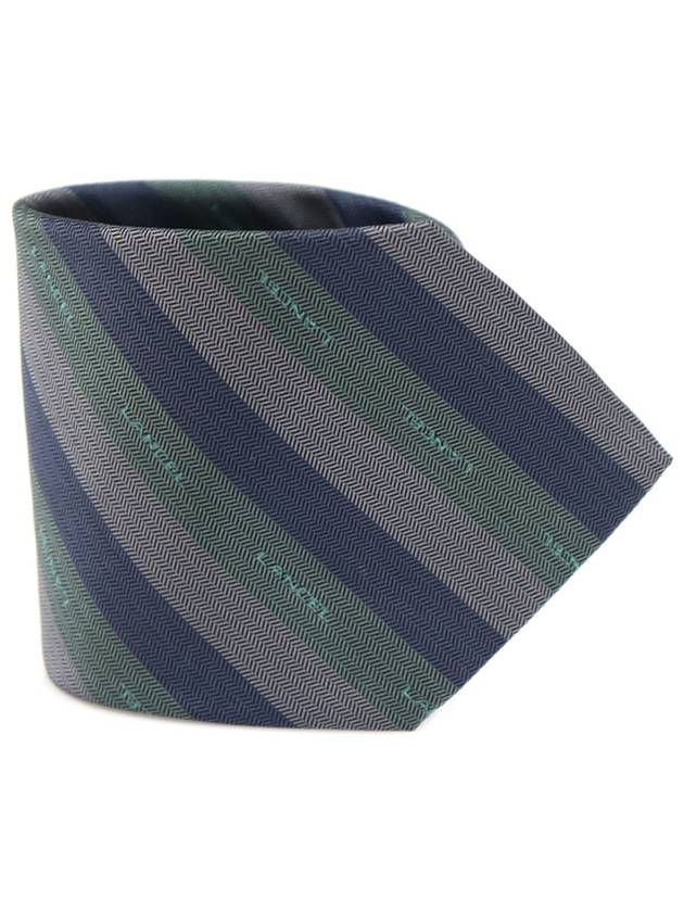 100 silk multi color striped pattern tie - Lancel - BALAAN 1