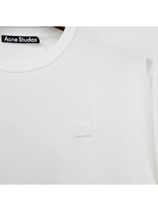 Logo Patch Cotton Short Sleeve T-Shirt White - ACNE STUDIOS - BALAAN 6