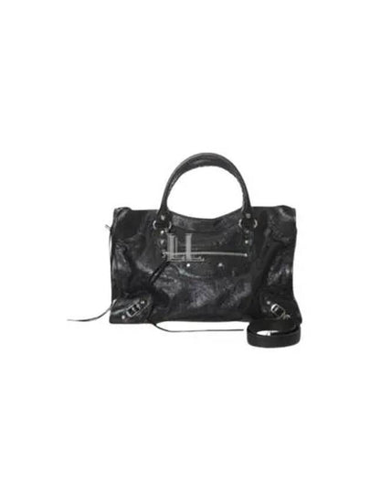 Le City Medium Leather Tote Bag Black - BALENCIAGA - BALAAN 2