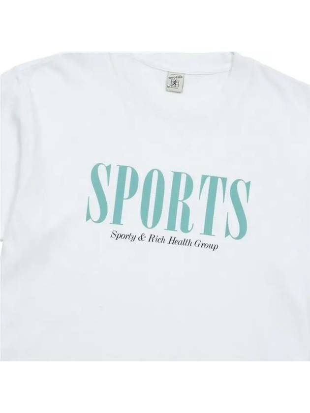 Cotton Crew Neck Short Sleeve T-Shirt White - SPORTY & RICH - BALAAN 4