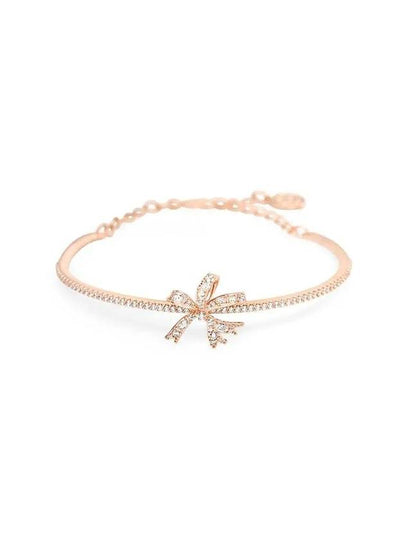 Hyperbola Bow Crystal Bangle Bracelet Rose Gold - SWAROVSKI - BALAAN 2