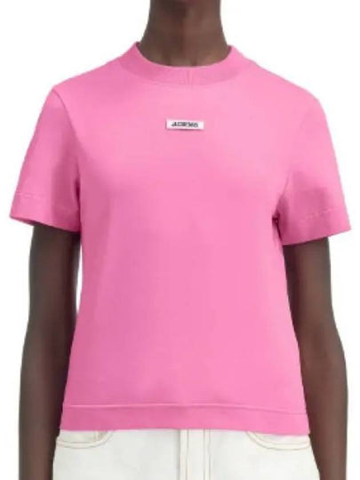 Le Gros Grain Short Sleeve T-Shirt Pink - JACQUEMUS - BALAAN 2