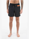 Logo Patch Nylon Swim Shorts Black - HERON PRESTON - BALAAN 2