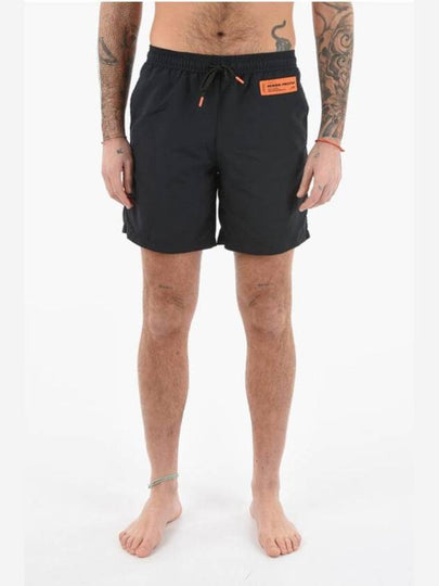 Logo Patch Nylon Swim Shorts Black - HERON PRESTON - BALAAN 2