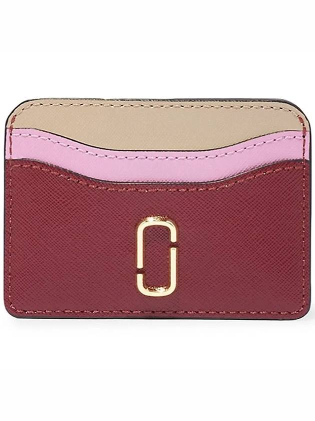 The Snapshot Color Block Leather Card Wallet Red - MARC JACOBS - BALAAN 3