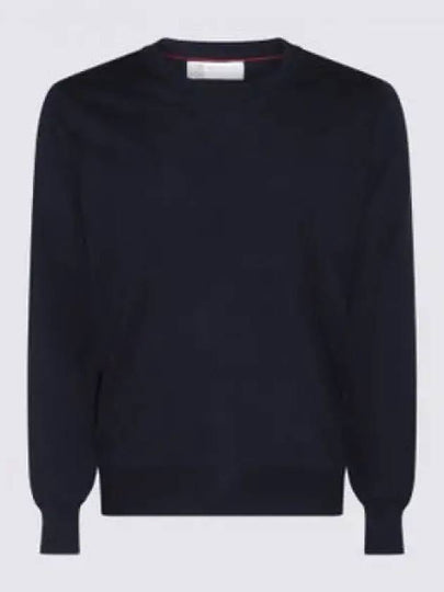 Plain Cotton Knit Top Navy - BRUNELLO CUCINELLI - BALAAN 2