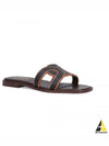 Women's Chain Flat Sandals Slippers Black - TOD'S - BALAAN 2