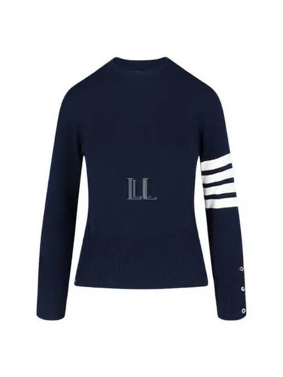 Women's 4 Bar Classic Cashmere Pullover Knit Top Navy - THOM BROWNE - BALAAN 2