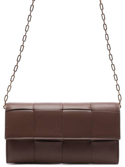 Intrecciato Chain Shoulder Bag Brown - BOTTEGA VENETA - BALAAN 2