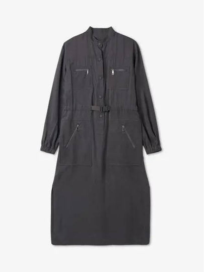 Twill Midi Dress Grey - MONCLER - BALAAN 2