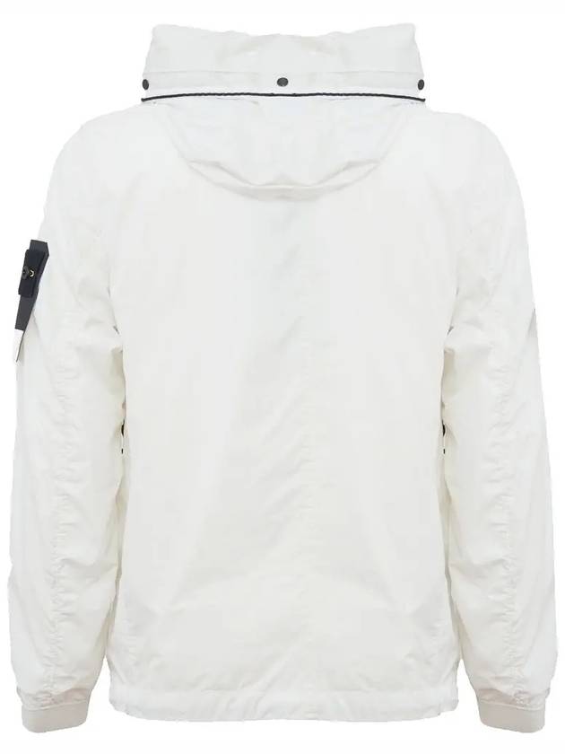 Wappen Patch Skin Touch Nylon Hooded Jacket White - STONE ISLAND - BALAAN 4