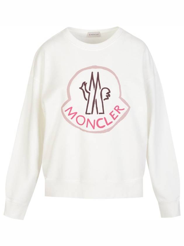 Women's Big Logo Sweatshirt White - MONCLER - BALAAN 2