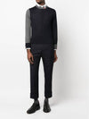 Diagonal Plain Weave Classic Wool Slacks Navy - THOM BROWNE - BALAAN 5