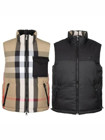 Reversible Check Nylon Padding Vest Archive Beige - BURBERRY - BALAAN 2