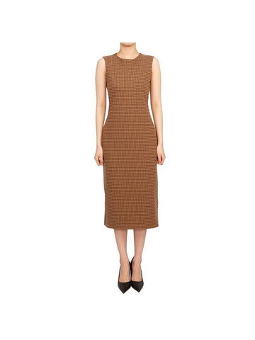 Nocera Sleeveless Long Dress Brown - MAX MARA - BALAAN 1