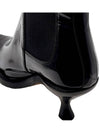 Black Soft Patent Leather 75MM Curved Heel Chelsea Boots FFH221B 00216 001 - THOM BROWNE - BALAAN 9