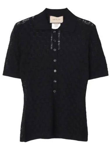 Cotton and silk blend polo shirt - GUCCI - BALAAN 1