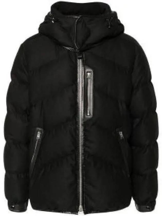 Wool Cashmere Down Jacket Black - TOM FORD - BALAAN 2