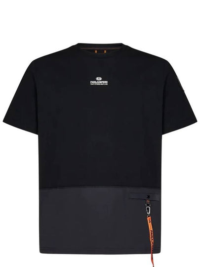 Clint Logo Pocket Short Sleeve T-Shirt Black - PARAJUMPERS - BALAAN 2