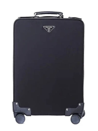 Triangle Logo Re-Nylon Travel Carrier Black - PRADA - BALAAN 1