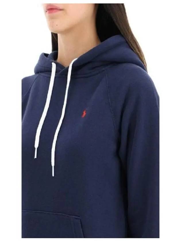 Embroidered Logo Cotton Blend Jersey Hoodie Navy - POLO RALPH LAUREN - BALAAN 6