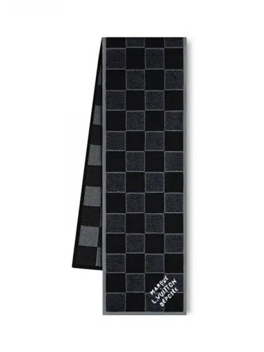 Horsebit Heritage Damier Twilly Scarf Muffler Black M92664 - LOUIS VUITTON - BALAAN 1