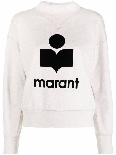 Moby cotton sweatshirt ecru black SW0033 00M017E - ISABEL MARANT ETOILE - BALAAN 2