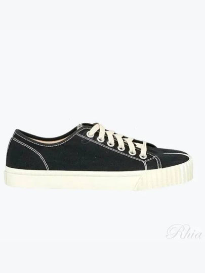 Tabi Canvas Low Top Sneakers Black - MAISON MARGIELA - BALAAN 2