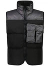 Eco Chrome-R Mixed Down Vest Black - CP COMPANY - BALAAN 2