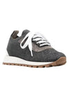 Women's Monilli Knit Low Top Sneakers Grey - BRUNELLO CUCINELLI - BALAAN 2