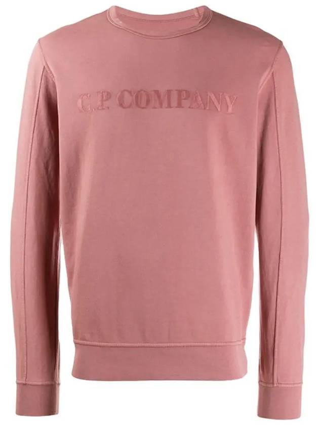 Lens Wappen Fleece Sweatshirt Pink - CP COMPANY - BALAAN 2