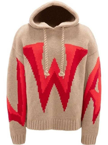 Gothic Chunky Hooded Wool Knit Top Beige - JW ANDERSON - BALAAN 1