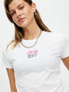 AU Australia PAIR OF DICE Slim Fit Crop T Shirt ST124W2002 White WOMENS - STUSSY - BALAAN 2