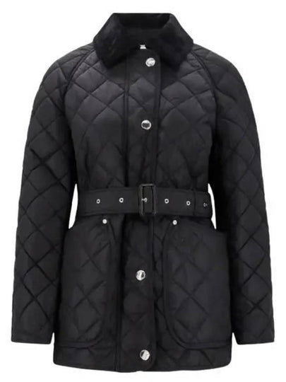 Diamond Quilted Nylon Jacket Black - BURBERRY - BALAAN 2