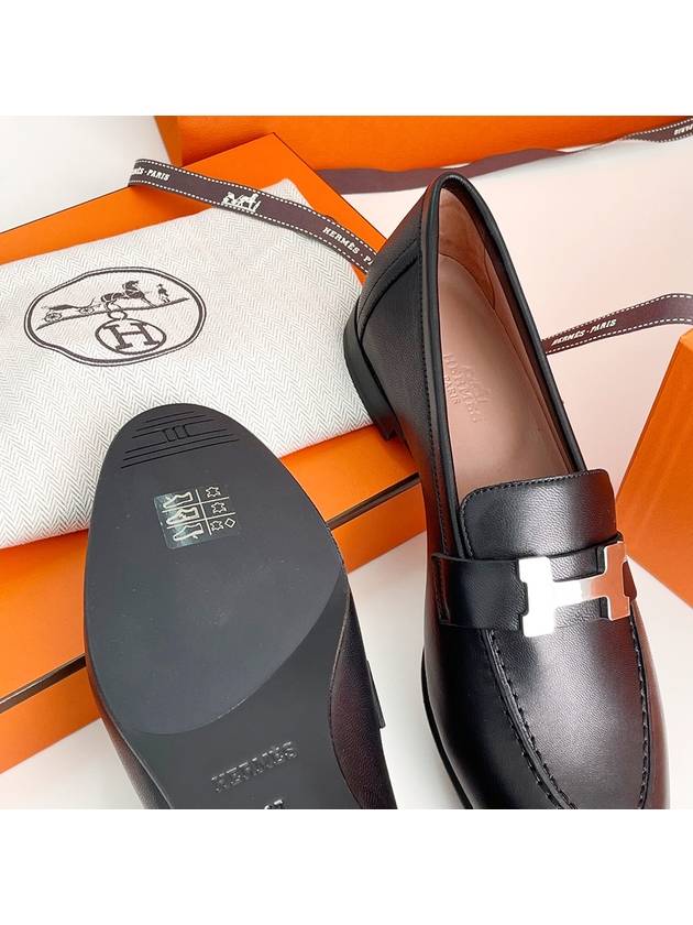 Paris Loafer Women's Black Silver Silver H201199Z - HERMES - BALAAN 5