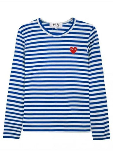 Red Heart Waffen Striped Long Sleeve T Shirt - COMME DES GARCONS - BALAAN 1