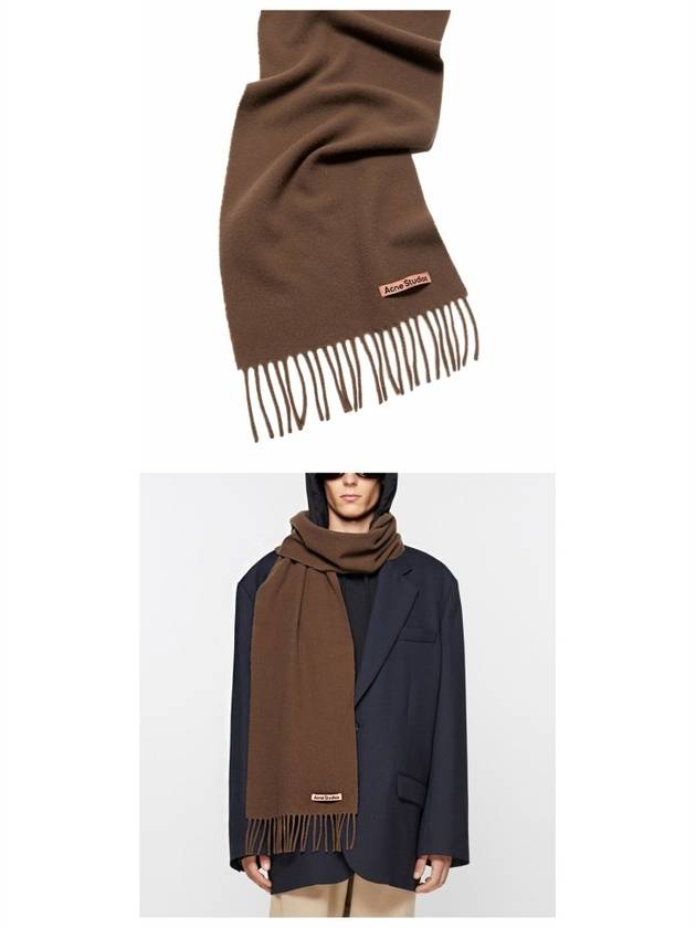 Wool Fringe Muffler Brown - ACNE STUDIOS - BALAAN 5