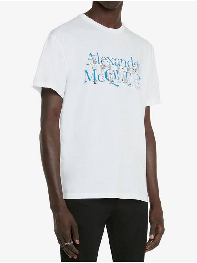 Skeleton Logo Short Sleeve T-Shirt White - ALEXANDER MCQUEEN - BALAAN 5