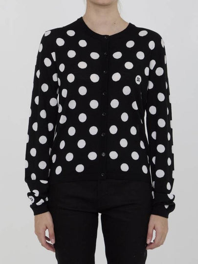 Polka dot pattern button-up cardigan FXV28TJCVYK - DOLCE&GABBANA - BALAAN 2